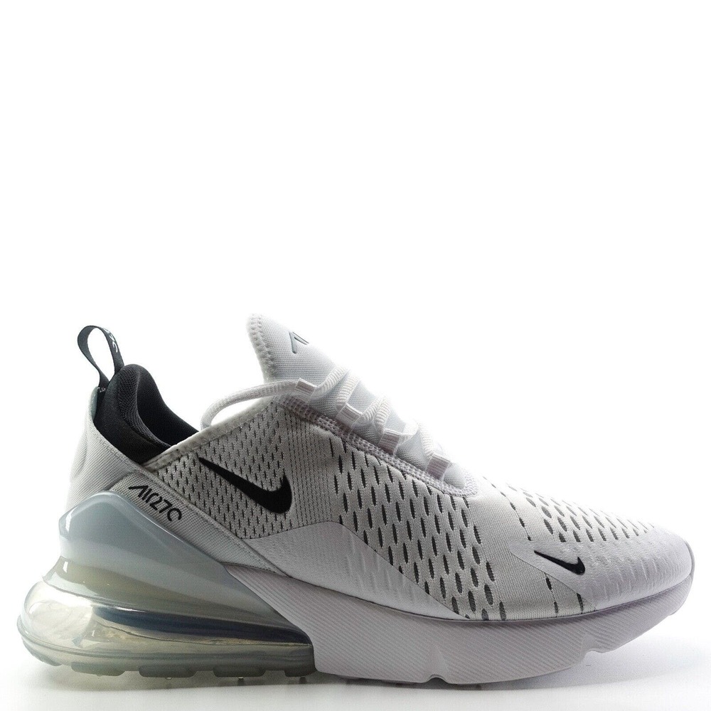 Nike Air Max 270 White Black Sneakers AH8050-100 Men's Size 11